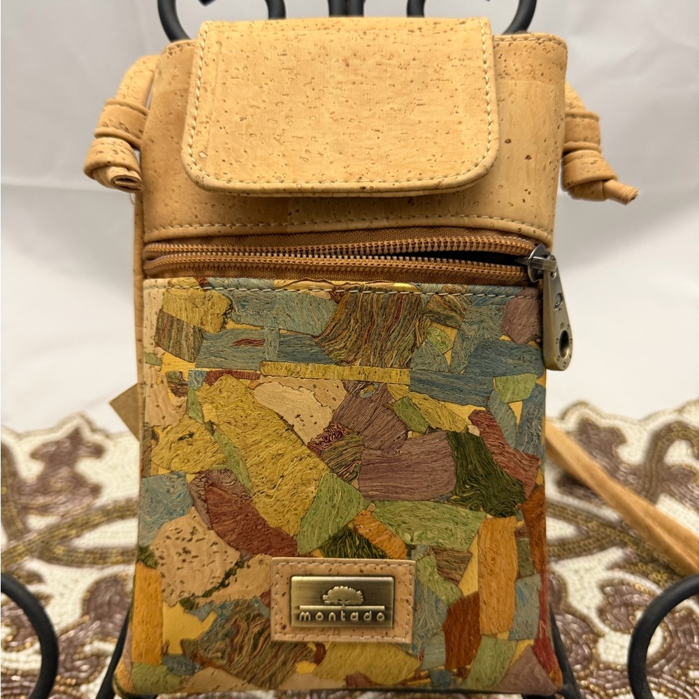 Multicolor Cork Crossbody Bag